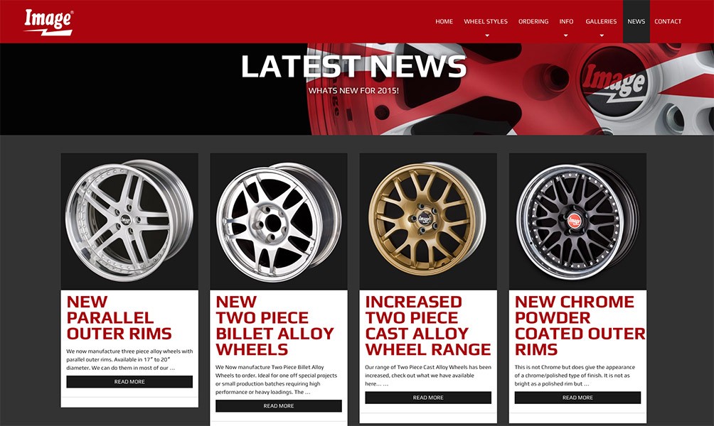 Responsive Website Design Image Wheels UK. Graphic design recommendations